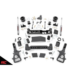 PartzBiz HD RT-33430 - Rough Country 33430 6 ” Lift Kit w/ N3 Shocks 2019 Dodge Ram 1500 4WD Suspension 4x4 rwd Best New frontคอยล์สปริงสเปเซอร์ Hemi Laramie Big Horn Tradesman SXT Rebel Limited Lone Star Sport offroad ใหม่