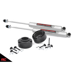 PartzBiz HD RT-374.20B - Rough Country 374.20B ด้านหน้า 2.5 ” ชุดปรับระดับ N3 Shocks 1994-2013 Dodge Ram 2500 4x4 ระบบอัพเกรดช่วงล่างใหม่ที่ดีที่สุด trx st express แตรยาว แตรใหญ่ โช้คออฟโร้ด laramie สปริงสเปเซอร์