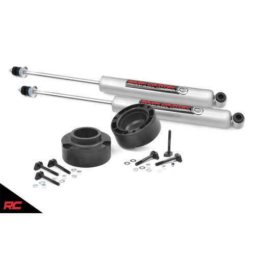 PartzBiz HD: 4404626-Rough Country 374.20B ด้านหน้า 2.5 ” ชุดปรับระดับ N3 Shocks 1994-2013 Dodge Ram 2500 4x4 ระบบอัพเกรดช่วงล่างใหม่ที่ดีที่สุด trx st express แตรยาว แตรใหญ่ โช้คออฟโร้ด laramie สปริงสเปเซอร์