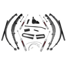 PartzBiz HD RT-488.20 - Rough Country 488.20 ชุดยก 8” พร้อมโช้ค N3 99-04 Ford F250 F350 Super Duty 4wd 4x4 Diesel Offroad อัพเกรดพวงมาลัยใหม่ที่ดีที่สุด โช้คอัพแหนบ