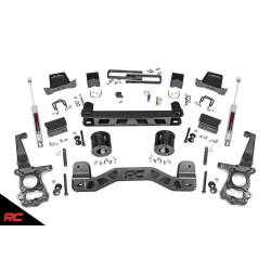 PartzBiz HD RT-55330 - Rough Country 55330 ชุดอุปกรณ์ยกช่วงล่าง 6” พร้อมโช๊ค N3 2015-2019 Ford F150 โช๊ค 2WD King Ranch Lariat Extended Crew Cab Pick Up 55731 V8 V6 4 ประตู 2 ประตู Raptor XLT SSV