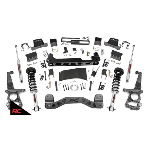 PartzBiz HD: 4404618-Rough Country ชุดยก 6 นิ้วเหมาะกับ Ford F150 4WD พร้อม N3 Loaded Struts Shocks King Ranch Lariat Extended Crew Cab Pick Up 55731 V8 V6 4 ประตู 2 ประตู Raptor XLT SSV PartzBiz HD: 4404618-Rough Country ชุดยก 6 นิ้วเหมาะกับ Ford F150 4WD พร้อม N3 Loaded Struts Shocks King Ranch Lariat Extended Crew Cab Pick Up 55731 V8 V6 4 ประตู 2 ประตู Raptor XLT SSV