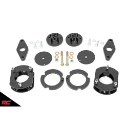 PartzBiz HD RT-60300 - Rough Country สำหรับ 60300 2.5” Lift Kit สำหรับ 2011-Up Jeep Grand Cherokee WK2 และ Dodge Durango ระบบอัปเกรดช่วงล่าง Best New Spacers Struts Limited Laredo Overland 2wd Awd GT SRT SXT 33” ยาง 2020