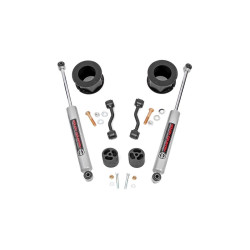 PartzBiz HD RT-63430 - Rough Country 63430 2 ” Front Level Lift Kit พร้อม N3 Shocks สำหรับ 19-Up Jeep Gladiator JT 4X4 sport sahara moab ไม่จำกัด การอัพเกรดระบบกันสะเทือนใหม่ที่ดีที่สุดไม่จำกัด Shocks Springs