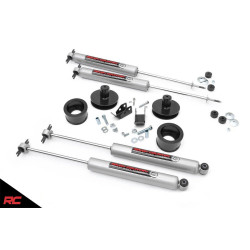 PartzBiz HD RT-65830 - Rough Country 65830 2 ” Lift Kit สำหรับ 1997-2006 Jeep Wrangler TJ LJ 4WD N3 Shocks 4.0L 6 กระบอก 2.5L 4 สูบ 4wd 4x4 Best New Suspension อัพเกรด Offroad System Rubicon Sahara Sport SE