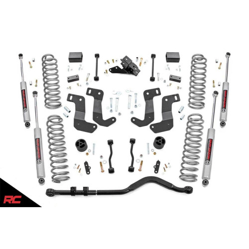 PartzBiz HD: 4404597-Rough Country 66830 3.5” Lift Kit w/ N3 Shocks สำหรับ 2018-Up Jeep Wrangler JL 4DR 4X4 sport sahara moab ไม่จำกัด ใหม่ที่ดีที่สุด suspension อัพเกรด shocks springs PartzBiz HD: 4404597-Rough Country 66830 3.5” Lift Kit w/ N3 Shocks สำหรับ 2018-Up Jeep Wrangler JL 4DR 4X4 sport sahara moab ไม่จำกัด ใหม่ที่ดีที่สุด suspension อัพเกรด shocks springs