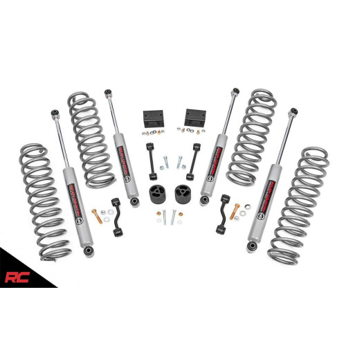 PartzBiz HD: 4404601-Rough Country 67731 2.5” Lift Kit w/ N3 Shocks สำหรับ 2018-Up Jeep Wrangler JL 4DR 4X4 sport sahara ไม่จำกัด ใหม่ที่ดีที่สุด suspension อัพเกรด shocks springs PartzBiz HD: 4404601-Rough Country 67731 2.5” Lift Kit w/ N3 Shocks สำหรับ 2018-Up Jeep Wrangler JL 4DR 4X4 sport sahara ไม่จำกัด ใหม่ที่ดีที่สุด suspension อัพเกรด shocks springs