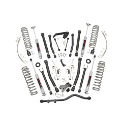 PartzBiz HD RT-68322 - Rough Country 68322 X-series ชุดยกช่วงล่างสำหรับ 2007-2018 Jeep Wrangler JK JKU ชุดยกช่วงล่างใหม่ที่ดีที่สุด อัพเกรด Offroad Custom Unlimited Sport Rubicon Moab Sahara 2 4 ประตู 4x4 4wd 2wd เพลาหน้า