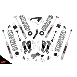 PartzBiz HD RT-69430 - Rough Country 69430 ชุดยก 3.5” 2007-2018 Jeep Wrangler JK 4DR ช่วงล่างยก ชุดยกช่วงล่างใหม่ที่ดีที่สุด อัพเกรดออฟโรด กำหนดเอง กีฬาไม่จำกัด Rubicon โมอับ ซาฮาร่า 2 4 ประตู 4x4 4wd 2wd เพลาหน้า