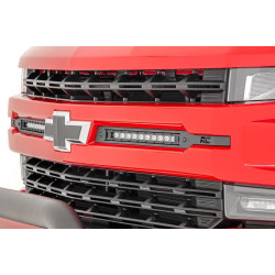 PartzBiz HD RC-70818 - Rough Country 70817 Dual 10” LED Light Bar Grille Kit 2019-Up Silverado 1500 อัพเกรดใหม่ที่ดีที่สุด Z71 High Country Denali LT LTZ 4WD 4X4 2WD ไฟกระจังหน้า