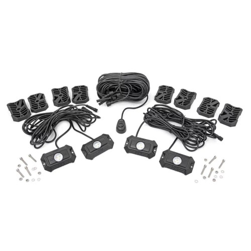 PartzBiz HD: 4404576-Rough Country 70980 ไฟ LED Rock ภายใน Fender Wheel Well Pods Kit (น้ำท่วม) รถจี๊ป wrangler cj yj tj jk jl Gladiator jt grand cherokee xj zj wj wk wk2 offroad toyota tacoma บาร์สีขาวสว่าง bar pods w/สายไฟ aux beam PartzBiz HD: 4404576-Rough Country 70980 ไฟ LED Rock ภายใน Fender Wheel Well Pods Kit (น้ำท่วม) รถจี๊ป wrangler cj yj tj jk jl Gladiator jt grand cherokee xj zj wj wk wk2 offroad toyota tacoma บาร์สีขาวสว่าง bar pods w/สายไฟ aux beam