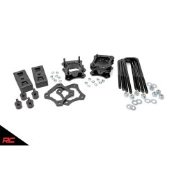 PartzBiz HD RT-87001 - Rough Country 87001 2-3” Leveling Lift Kit 07-Up Toyota Tundra 2WD อัพเกรดระบบกันสะเทือน ปรับแต่งได้ดีที่สุด ใหม่ Offroad Front Rear Spacers ยางขนาด 33”