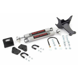 PartzBiz HD RT-8749130 - Rough Country 8749130 Dual Steering Stabilizer 05-19 Ford Super Duty F250 F350 4wd 4x4 ยก Platinum Lariat King Ranch power Stroke Shocks