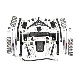 PartzBiz HD RT-90820 - Rough Country 90820 4.0 ” ชุดยกแขนยาวสำหรับ 1999-2004 Jeep Grand Cherokee WJ 4WD Lift Best New Suspension Steering อัพเกรด Laredo Limited 4.0 4.7 Lift Kit