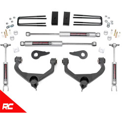 PartzBiz HD RT-95920 - Rough Country 95920 3.5” Lift Kit N3 Shocks 11-19 Chevy Silverado GMC Sierra HD 4wd 2wd 4x4 rwd rwd ชุดอัพเกรดระบบกันสะเทือนใหม่ที่ดีที่สุด