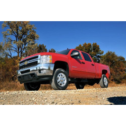 PartzBiz HD RT-9593 - Rough Country 9593 2” Front Leveling Kit 2011-2019 Chevy Silverado GMC Sierra HD 2500 3500 4wd Suspension Lift ที่ดีที่สุดอัพเกรดใหม่ torsion bar ปุ่ม