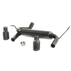 PartzBiz HD RT-96002 - Rough Country 96002 Dual Performance Exhaust Matte Black สำหรับ 07-18 Jeep Wrangler JK ชุดยกช่วงล่างใหม่ที่ดีที่สุดอัพเกรด Offroad Custom Unlimited Sport Rubicon Moab Sahara 2 4 ประตู 4x4 4wd 2wd Front Axle