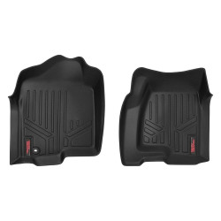 PartzBiz HD RT-M-2991 - Rough Country M-2991 พรมปูพื้นแบบติดตั้งด้านหน้าทุกสภาพอากาศ 1999-2006 Chevy Silverado GMC Sierra 1500 2WD 4WD GMC Chevy Truck Upgrade Best New Foot Snow Mud Rain Custom Rubber Heavy Duty Carpet Protection