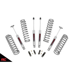 PartzBiz HD RT-PERF678 - Rough Country PERF678 ชุดยก 2.5” พร้อมโช๊ค N3 สำหรับปี 2007-2018 Jeep Wrangler JK 4WD ชุดยกช่วงล่างใหม่ที่ดีที่สุด อัพเกรด Offroad Custom Unlimited Sport Rubicon Moab Sahara 2 ประตู 4x4 4wd เพลา