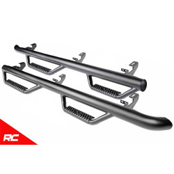 PartzBiz HD RT-RCJ1980T - Rough Country RCJ1980T แถบ Nerf Bar Hoop ขั้นตอนสำหรับ 2019-Up Jeep Gladiator JT บันไดข้าง Sport Rubicon Sahara Rock Rail Rocker Armor Protection การอัพเกรดใหม่ที่ดีที่สุด 4x4 4wd
