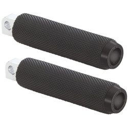 PartzBiz HD DS16202205 - Rough Craft Black Knurled Foot Peg ชาย Mount Clevis Harley และ Custom RC-400-000
