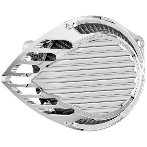 PartzBiz HD: 4404481-Rough Craft Chrome Finned เครื่องกรองอากาศ RC-600-007 Harley Sportster XL 88-20 PartzBiz HD: 4404481-Rough Craft Chrome Finned เครื่องกรองอากาศ RC-600-007 Harley Sportster XL 88-20
