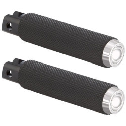 PartzBiz HD DS16202210 - Rough Craft Chrome Knurled Driver หมุดเท้า Clevis Harley และ Custom RC-400-005