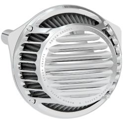 PartzBiz HD DS10102739 - Rough Craft Chrome Round กรองอากาศ RC-600-015 Harley Sportster XL 88-20