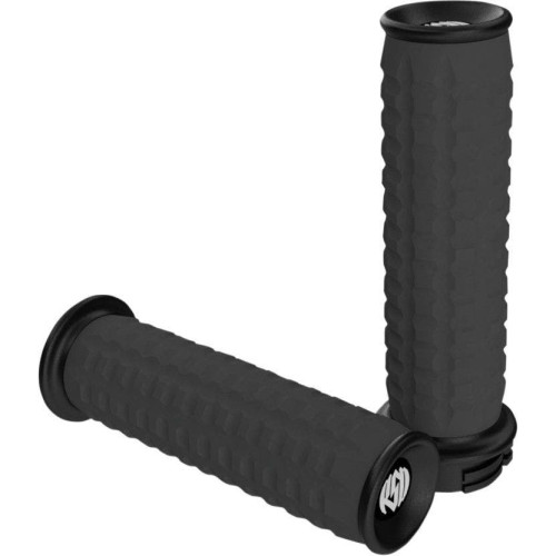 PartzBiz HD: 4404456-Roland Sands Design RSD Black Traction Billet Hand Grips Harley Cable 84-17 | 0063-2067-บี