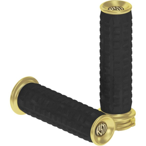 PartzBiz HD: 4404465-Roland Sands Design RSD Brass Traction Billet Hand Grips Harley Throttle By Wire | 0063-2070 PartzBiz HD: 4404465-Roland Sands Design RSD Brass Traction Billet Hand Grips Harley Throttle By Wire | 0063-2070