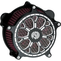 PartzBiz HD DS10101420 - RSD Venturi Delmar Contrast Cut เครื่องฟอกอากาศสำหรับ Harley Big Twin 93-14