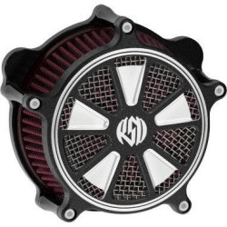 PartzBiz HD DS10101426 - RSD Venturi Raider Contrast Cut เครื่องฟอกอากาศสำหรับ Harley Big Twin 93-14