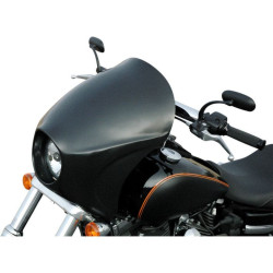 PartzBiz HD DS23300111 - Russ Wernimont สีดำ ABS Cafe แฟริ่งทรงยาว Harley-Davidson FXD 2006-2014 (ยกเว้น FXDF) - RWD-50113
