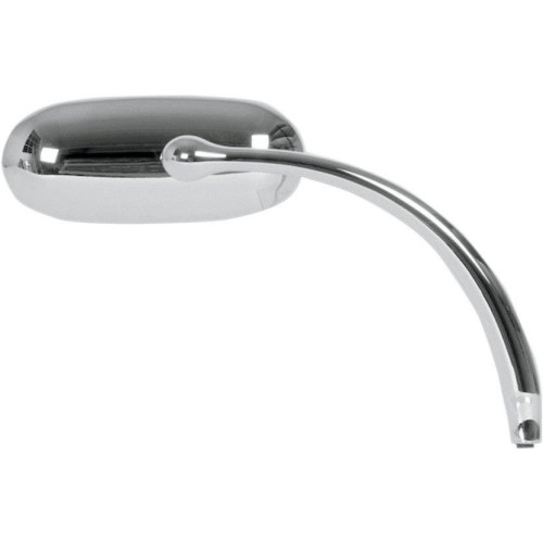 PartzBiz HD: 4404453-Russ Wernimont Designs RWD Left Side Chrome Oval Long Stem Mirror for Harley RWD-50071LC
