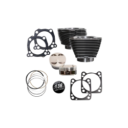 PartzBiz HD SS910-0850 - S&S 136" Big Bore Kit Black Granite W/ Highlighted Fins 4 Harley 17-23 M8 | 910-0850 PartzBiz HD SS910-0850 - S&S 136" Big Bore Kit Black Granite W/ Highlighted Fins 4 Harley 17-23 M8 | 910-0850