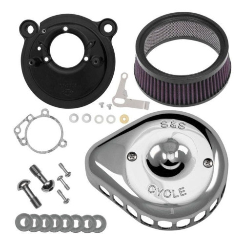 PartzBiz HD: 4404340-S&S 170-0449 Chrome Stealth Mini Teardrop Air Cleaner 91-06 Harley Sportster XL 484093