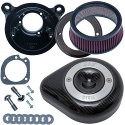 PartzBiz HD SS170-0498B - S&S 170-0498 Stealth Air Cleaner Kit Carbon Fiber Teardrop 17-18 Harley M8 FLH/T Touring Softail PartzBiz HD SS170-0498B - S&S 170-0498 Stealth Air Cleaner Kit Carbon Fiber Teardrop 17-18 Harley M8 FLH/T Touring Softail