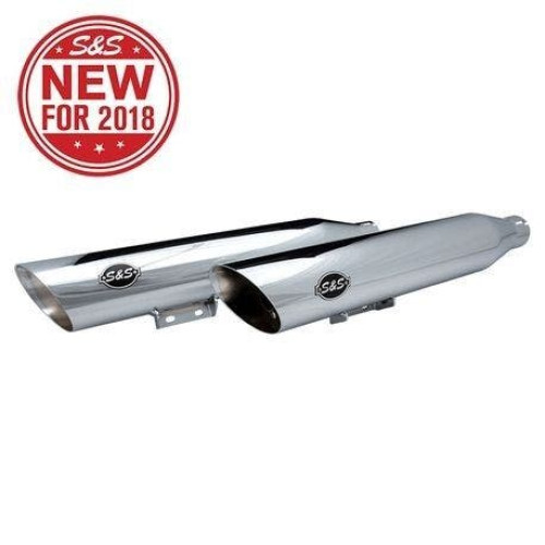 PartzBiz HD: 4404307-S&S 550-0739 Chrome Slash Cut RACE Slip-On Mufflers 18-19 Harley Softail Deluxe Heritage Softail Milwaukee Eight M8 1801-1356 18011356