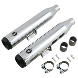 PartzBiz HD SS550-0757B - S&S 550-0757B Chrome Grand National 50 State Slip-On Mufflers Harley Softail 18+ PartzBiz HD SS550-0757B - S&S 550-0757B Chrome Grand National 50 State Slip-On Mufflers Harley Softail 18+