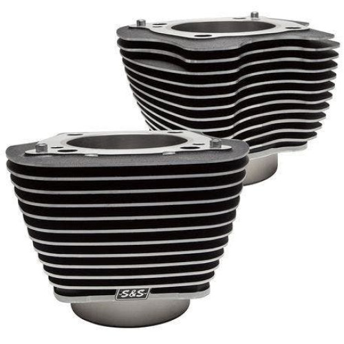 PartzBiz HD: 4404260-S&S 910-0682 Black w/ Highlight Fins 4 1/4" Bore Cylinders M8 Harley 0931-0838 09310838 483261