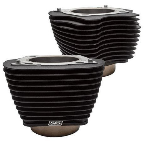 PartzBiz HD: 4404261-S&S 910-0683 Black w/ No Highlight Fins 4 1/4" Bore Cylinders M8 Harley 0931-0837 09310837 483260