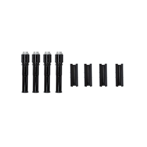 PartzBiz HD: 4404266-S&S 930-0124 & 930-0142 Black Pushrod Covers & Keeper Set Kit 99-17 Harley T/C 0928-0100 & 0928-0099 09280100 & 09280099 & 482169 & 482172