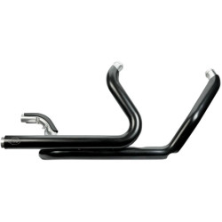 PartzBiz HD SS550-0705 - S&S Black Power Tune Dual Header Headers Exhaust Harley Milwaukee 8 M8 17-18