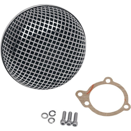 PartzBiz HD: 4404241-Drag Chrome "BOB" Retro Style Stage 1 Air Cleaner Harley Custom w/ Super E/G Carb