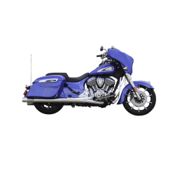 PartzBiz HD SS550-1077 - S&S Chrome Broadhead 4" Fishtail Slip On Mufflers Exhaust Indian Cheiftain 14-22 | 550-1077