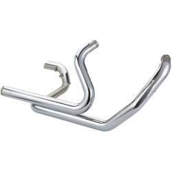 PartzBiz HD SS550-0704 - S&S Chrome Power Tune Dual Header Headers Exhaust Harley Milwaukee 8 17-18