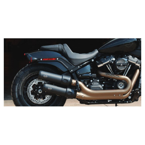 PartzBiz HD: 4404178-S&S Cycle Black Grand Nationals Slip-Ons Mufflers for Harley Fat Bob FXFB 2018 550-0734