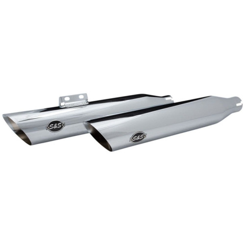 PartzBiz HD: 4404143-S&S Cycle Chrome Slash Cut 50 State Slip-On Mufflers Harley Softail M8 18-20