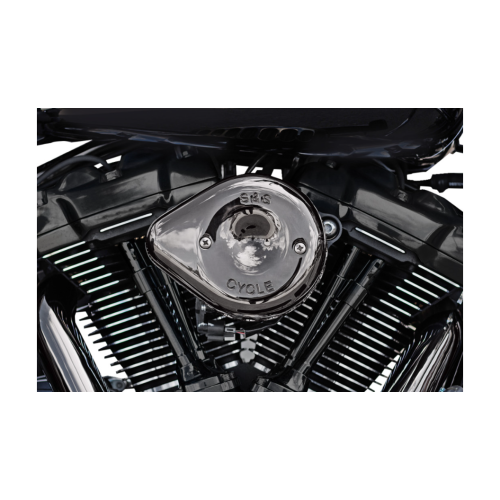 PartzBiz HD: 4404148-S&S Cycle Lava Chrome Mini Teardrop Stealth Air Cleaner Kit 4 Harley 17-23 M8 | 170-0782