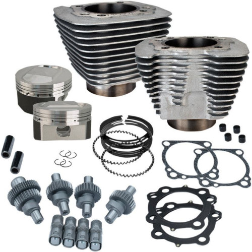 PartzBiz HD: 4404153-S&S Cycle Silver Powder Coat 1200cc To 1250cc Hooligan Big Bore Kit XL 00-17 | 910-0609